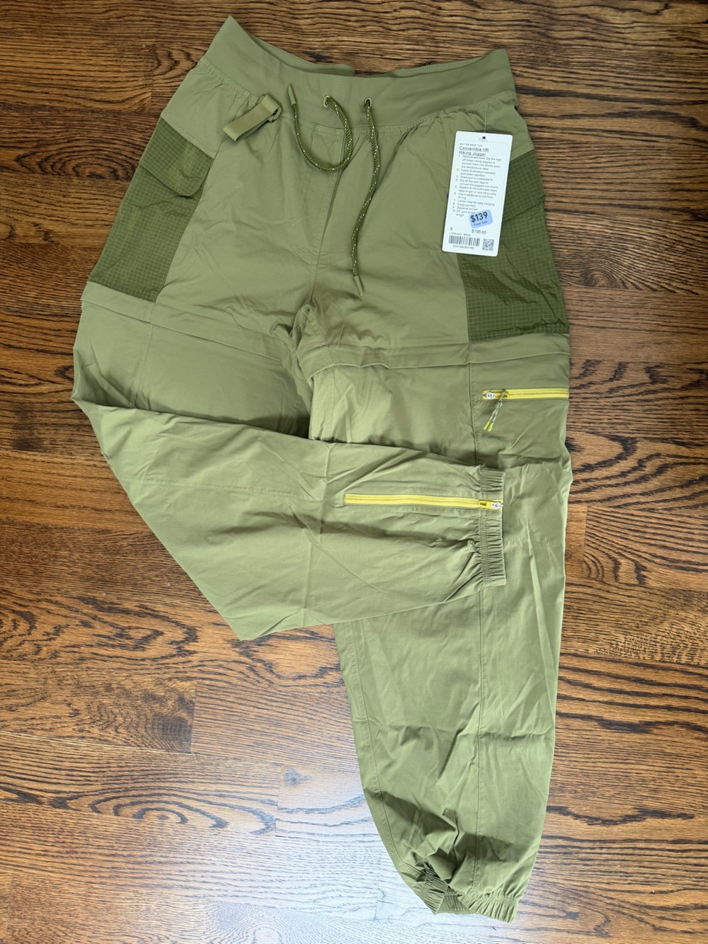 NWT Lululemon Olive Green Hiking Jogger Pants - Picture 2 of 7